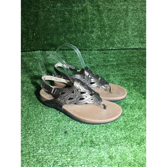 Womens rockport sandals size 7.5 ridge sling strap bronze summer cute - Picture 1 of 5